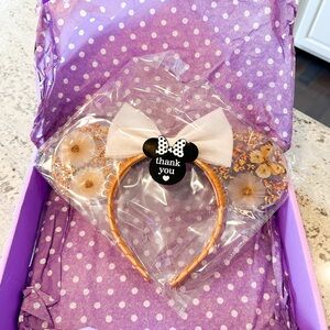 Floral Mouse Ears Headband with Bow